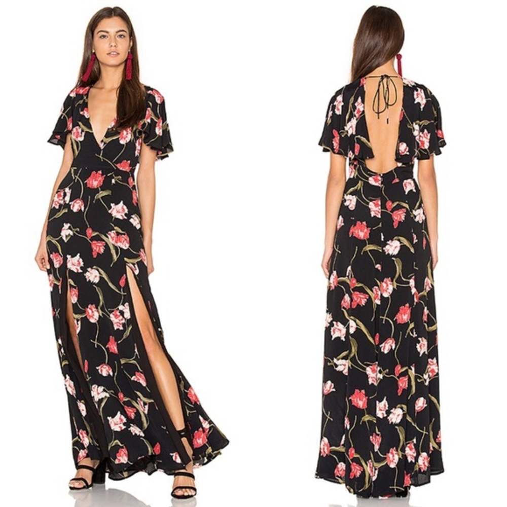 Privacy Please Moni Floral Botanical Maxi Dress